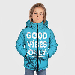 Куртка зимняя для мальчика Good vibes only, цвет: 3D-черный — фото 2