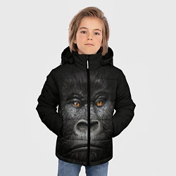 Куртка зимняя для мальчика Морда Гориллы, цвет: 3D-черный — фото 2