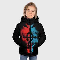 Куртка зимняя для мальчика Стальной алхимик, цвет: 3D-черный — фото 2
