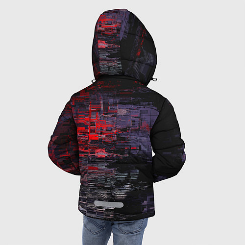 Зимняя куртка для мальчика Cyberpunk 2077: Techno Style / 3D-Черный – фото 4