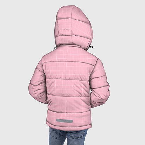 Зимняя куртка для мальчика BTS: Pink Grid / 3D-Черный – фото 4