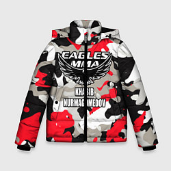 Куртка зимняя для мальчика Khabib Nurmagomedov: Red Camo, цвет: 3D-черный