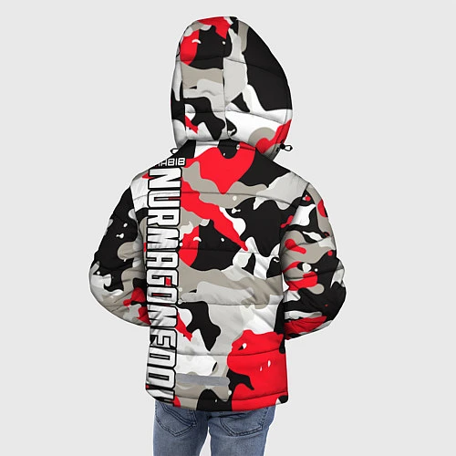 Зимняя куртка для мальчика Khabib Nurmagomedov: Red Camo / 3D-Черный – фото 4