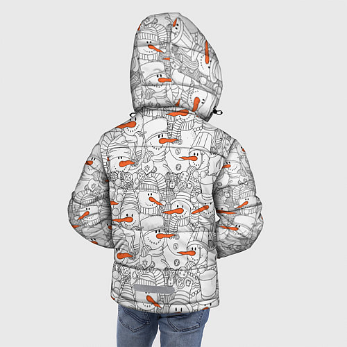 Зимняя куртка для мальчика Зимние снеговики / 3D-Черный – фото 4