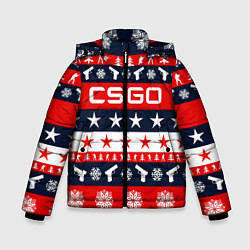 Куртка зимняя для мальчика CS:GO New Year, цвет: 3D-светло-серый