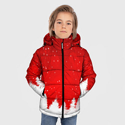 Куртка зимняя для мальчика Christmas pattern, цвет: 3D-красный — фото 2