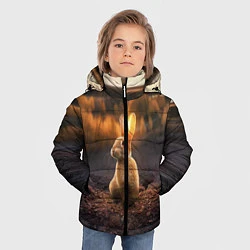 Куртка зимняя для мальчика Солнечный зайчик, цвет: 3D-черный — фото 2