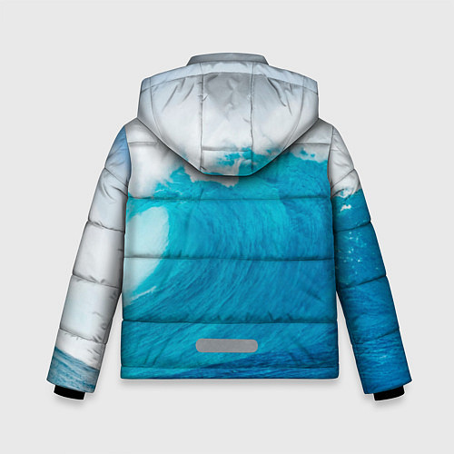 Зимняя куртка для мальчика Кот-серфер / 3D-Светло-серый – фото 2