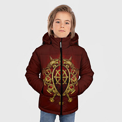 Куртка зимняя для мальчика Герб Руси, цвет: 3D-красный — фото 2