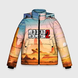 Куртка зимняя для мальчика RDR 2: Wild West, цвет: 3D-черный