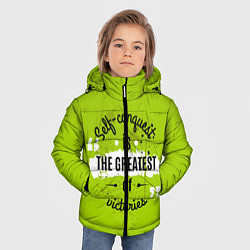 Куртка зимняя для мальчика The greatest, цвет: 3D-черный — фото 2