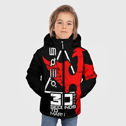 Куртка зимняя для мальчика 30 Seconds to Mars, цвет: 3D-черный — фото 2
