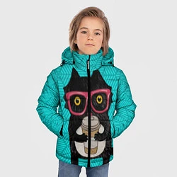 Куртка зимняя для мальчика Котик с кофе, цвет: 3D-черный — фото 2