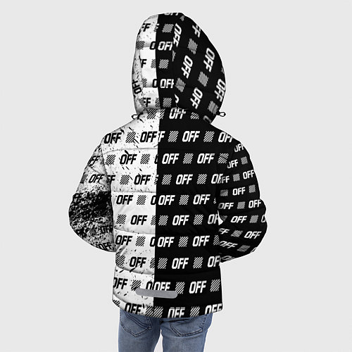 Зимняя куртка для мальчика Off-White: Black & White / 3D-Черный – фото 4