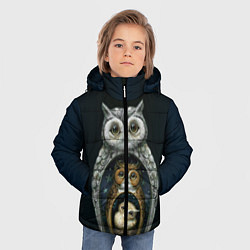 Куртка зимняя для мальчика Сова-матрешка, цвет: 3D-светло-серый — фото 2