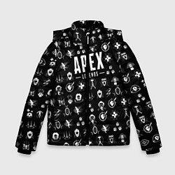 Куртка зимняя для мальчика Apex Legends: Black Pattern, цвет: 3D-черный