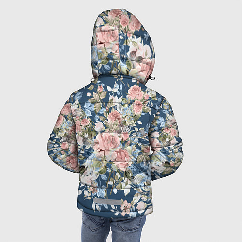 Зимняя куртка для мальчика Цветущие розы / 3D-Черный – фото 4