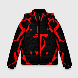 Куртка зимняя для мальчика DOOM: Red Slayer, цвет: 3D-черный