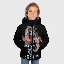 Куртка зимняя для мальчика Иокогама, цвет: 3D-светло-серый — фото 2