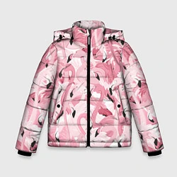Зимняя куртка для мальчика Розовый фламинго