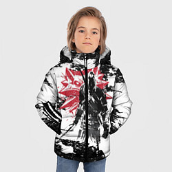 Куртка зимняя для мальчика Силуэт Ведьмака, цвет: 3D-черный — фото 2