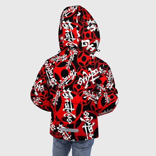 Зимняя куртка для мальчика Каратэ киокушинкай паттерн / 3D-Черный – фото 4