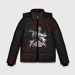 Куртка зимняя для мальчика Чёрный клевер, цвет: 3D-светло-серый
