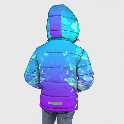 Зимняя куртка для мальчика BTS: Violet Butterflies / 3D-Черный – фото 4