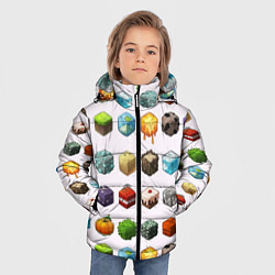Куртка зимняя для мальчика Minecraft Cubes, цвет: 3D-красный — фото 2