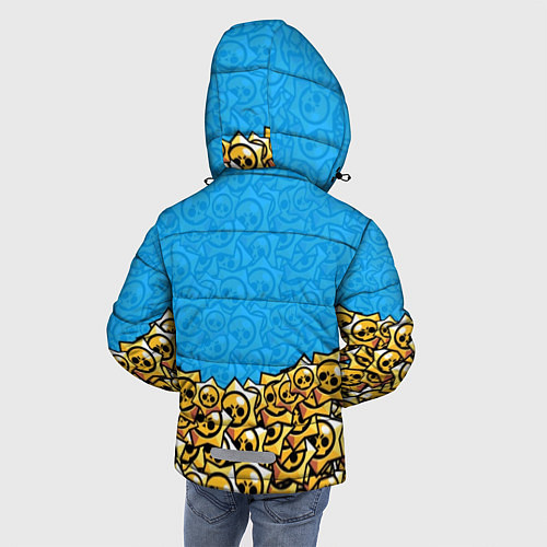 Зимняя куртка для мальчика Brawl Stars: Blue Style / 3D-Черный – фото 4