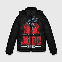 Куртка зимняя для мальчика Judo is life, цвет: 3D-черный