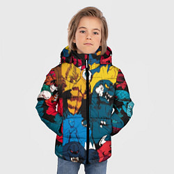 Куртка зимняя для мальчика Годзилла, цвет: 3D-черный — фото 2