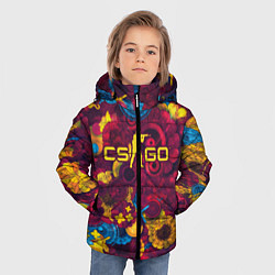 Куртка зимняя для мальчика CS GO Абстракция, цвет: 3D-красный — фото 2