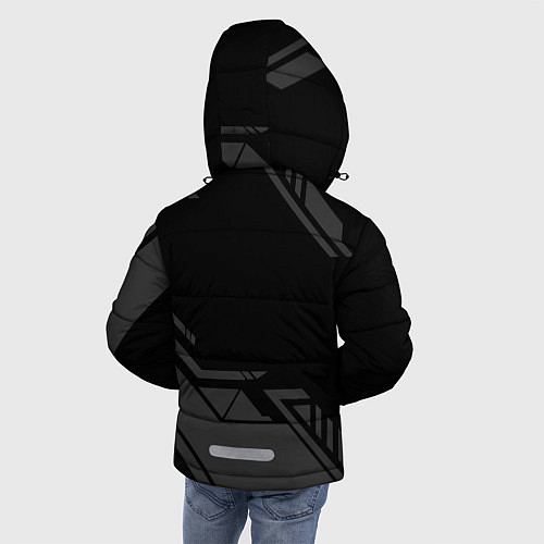 Зимняя куртка для мальчика Cyberpunk 2077: Grey Samurai / 3D-Черный – фото 4