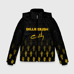 Куртка зимняя для мальчика Billie Eilish: Yellow & Black Autograph, цвет: 3D-черный