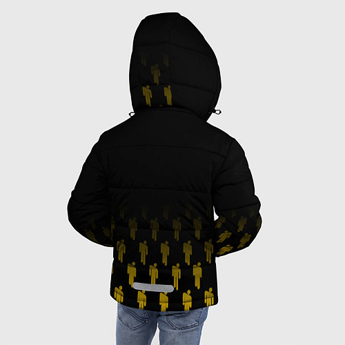 Зимняя куртка для мальчика Billie Eilish: Yellow & Black Autograph / 3D-Черный – фото 4