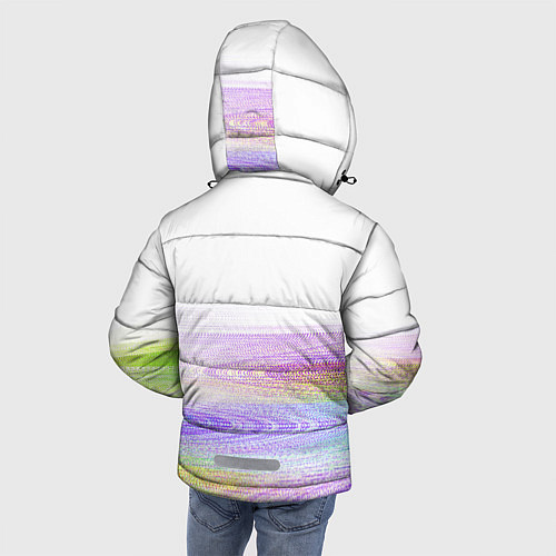 Зимняя куртка для мальчика BILLIE EILISH: White Glitch / 3D-Черный – фото 4