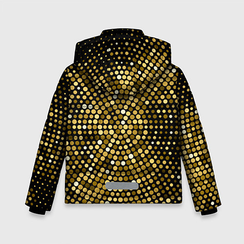 Зимняя куртка для мальчика Золотые блестящие блестки / 3D-Светло-серый – фото 2