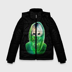 Куртка зимняя для мальчика Billie Eilish: Green Acid, цвет: 3D-черный