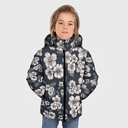 Куртка зимняя для мальчика Цветочный букет, цвет: 3D-черный — фото 2