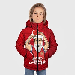 Куртка зимняя для мальчика Новогодний Дзюба Russia, цвет: 3D-черный — фото 2