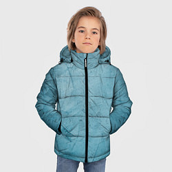 Куртка зимняя для мальчика Оттенки синего, цвет: 3D-черный — фото 2