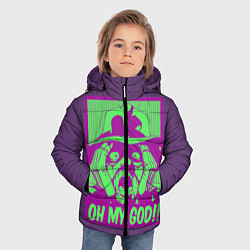Куртка зимняя для мальчика Oh my good!!, цвет: 3D-черный — фото 2