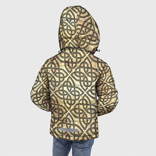 Зимняя куртка для мальчика Валькнут символ павших в битве / 3D-Черный – фото 4