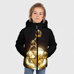 Куртка зимняя для мальчика Месси шестикратный, цвет: 3D-светло-серый — фото 2