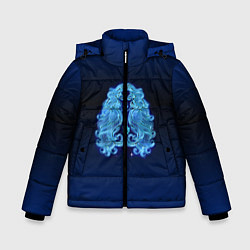 Куртка зимняя для мальчика Знаки Зодиака Дева, цвет: 3D-черный