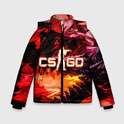 Куртка зимняя для мальчика CS GO, цвет: 3D-черный