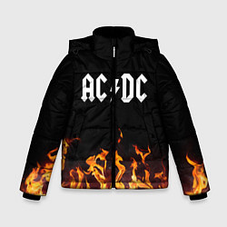 Куртка зимняя для мальчика AC DC, цвет: 3D-черный