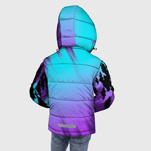 Зимняя куртка для мальчика BRAWL STARS ОБОРОТЕНЬ LEON / 3D-Черный – фото 4