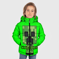 Куртка зимняя для мальчика MINECRAFT CREEPER, цвет: 3D-красный — фото 2